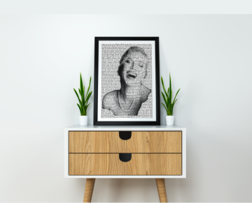 Sezen Aksu Tipografik Tablo