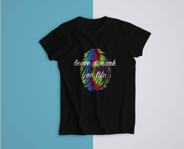 Leave a Mark On Life Bakılı Erkek Oversize T-Shirt