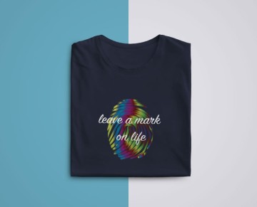 Leave a Mark On Life Bakılı Erkek Oversize T-Shirt