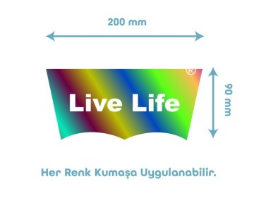 Live Life Temalı Tekstil Baskı Filmi