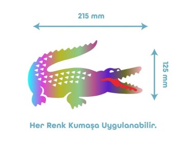 Renkli Timsah Temalı Tekstil Baskı Filmi