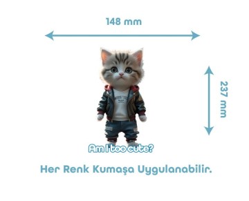 Kedi Temalı Tekstil Baskı Filmi