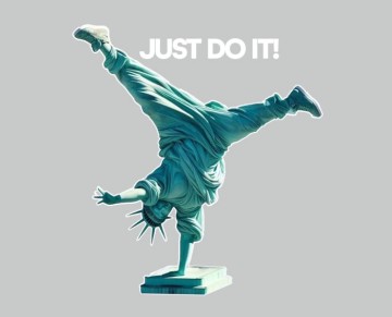 Statue Of Liberty Temalı Tekstil Baskı Filmi