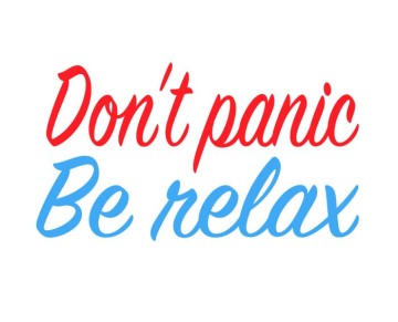 Don't Panic, Be Relax Temalı Tekstil Baskı Filmi