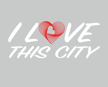 I Love This City Temalı Tekstil Baskı Filmi