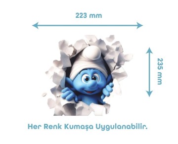 Şirinler Temalı Tekstil Baskı Filmi