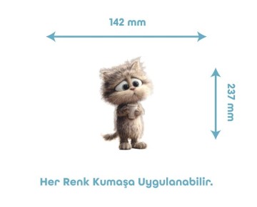 Tembel Kedi Temalı Tekstil Baskı Filmi