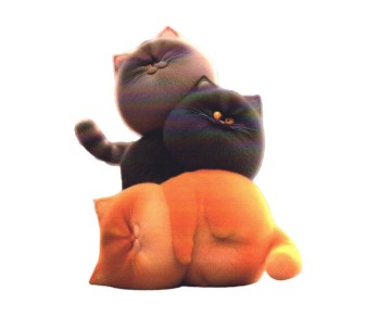 Tembel Kedi Temalı Tekstil Baskı Filmi