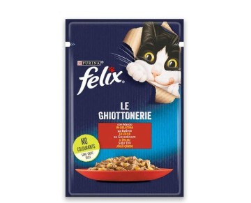 Felix Taze Sığır Etli Jöleli Pouch Yetişkin Yaş Kedi Maması 85 Gr