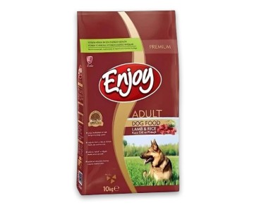 Enjoy Kuzulu ve Pirinçli Yetişkin Köpek Maması 10 Kg