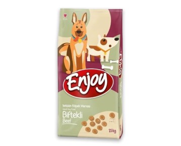 Enjoy Biftekli Yetişkin Köpek Maması 15 Kg